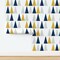 Arrows Blue Yellow Gray Triangles Geometric Chevron Modern Nursery Gender Neutral Baby Custom Removable Wallpaper by Spoonflower Peel & Stick Wallpaper 2FT Wide